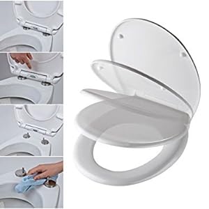 Сиденье для унитаза Woltu WS2615, антибактериальное, медленно закрывающееся, до 150 кг.