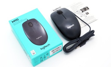 MYSZ USB PRZEWODOWA BIUROWA LOGITECH M90 1000 DPI MYSZKA KOMPUTEROWA CZARNA