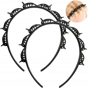 Bangs Hairstyle Hairpin, opaska do wosów z klamer