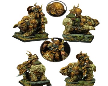 Scibor 28FM0049 Dwarf Warrior on War Bear 28mm 24H