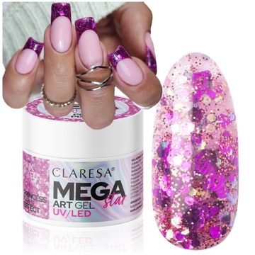 Claresa MegaStar Art Gel 10g Pink Pixel Różowy Żel Do Zdobień Paznokci