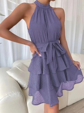 2023 Casual Spring Summer Dress Solid Color Half H