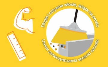 Садовая метла SUNNY с палкой, длинная и жесткая щетина облегчает уборку.