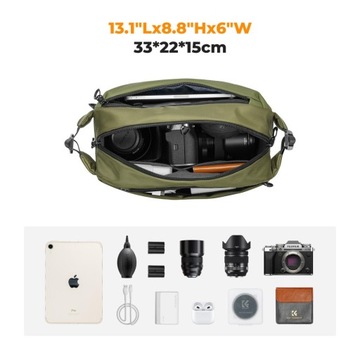 K&F Waist Bag, сумка через плечо для фототехники для городского фотооборудования