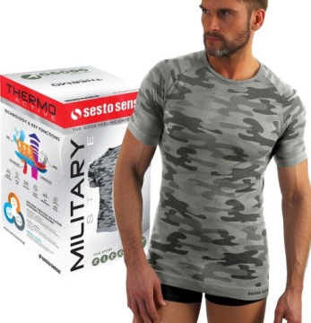 МУЖСКАЯ термоактивная спортивная ФУТБОЛКА CAMO с короткими рукавами Sesto Senso *XXL