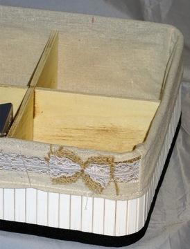 БАМБУКОВАЯ КОРЗИНА-ОРГАНИЗАТОР КОРОБКА ДЛЯ КОСМЕТИКИ