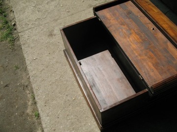 ŁAWA KUFER DREWNO 100% KOLONIALNY STYL STYLOWY SKRZYNIA WYSYŁKA 22/16/07/25