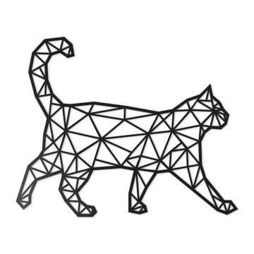 KOT GEOMETRYCZNY dekoracja ścienna obraz 60cm 3D