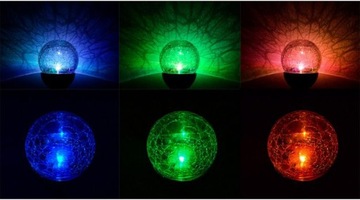 Солнечная садовая лампа Светодиодный стеклянный шар RGB