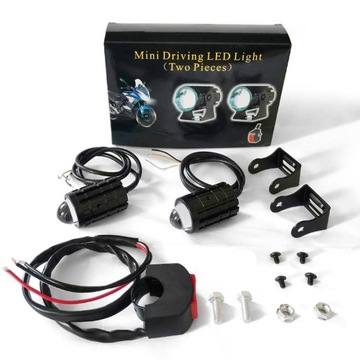 REFLEKTORY LED DO MOTOCYKLI ALUMINIUM 12W IP67 WODOODPORNE DO SUV ATV UTV
