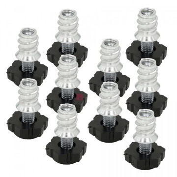 10x Regulator nóżka, stopka meblowa M6 x 20 z mufą
