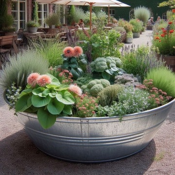 Большая овальная чаша для ванны, оцинкованная, из оцинкованного листового металла, 100л, ВАННА