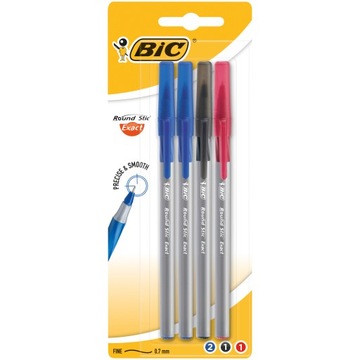 BIC Długopis Round Stic Exact 4 szt.