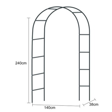 2SZT PERGOLA OGRODOWA ŁUK 240cm METALOWA