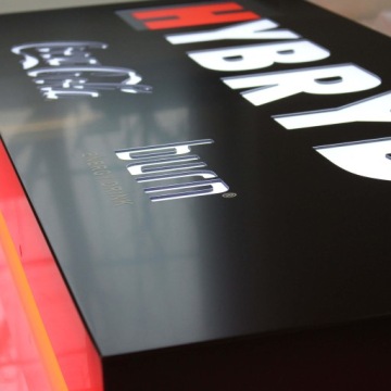 KASETON Reklamowy DIBOND KoloroweNapisy LED Płaski DOWOLNY KOLOR mat połysk