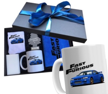 Sada dárek Skyline moto Fast Furious pro řidiče hrnek