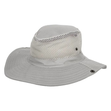 R233E Шапка мужская летняя с сеткой, серая