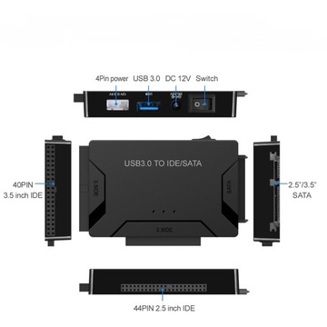 USB 3.0 SATA IDE 2.5 3,5-дюймовый адаптер дискового моста