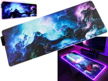 КОВРИК ДЛЯ НАСТОЛЬНОЙ ИГРОВОЙ МЫШИ СВЕТОДИОДНЫЙ 90x40