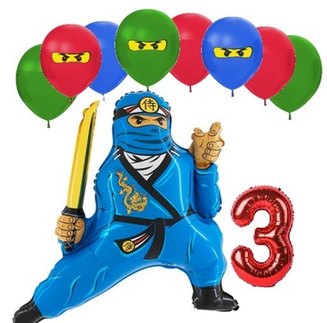 BALONY na urodziny 3 latka LEGO NINJAGO