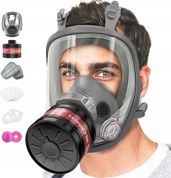 MASKA GAZOWA MASKA PEŁNA MASKA LAKIEROWA RESPIRATOR Z FILTREM 3M