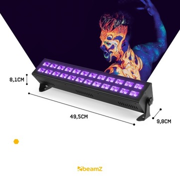 Лучевая ультрафиолетовая лента BUV243 DMX 2х12 светодиодов Beamz