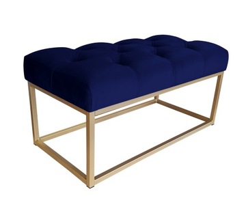 Ławka CHESTERFIELD LOFT podstawa złota pufa podnóż