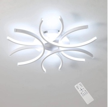 LAMPA SUFITOWA LED PŁATEK ŻYRANDOL BIAŁY 72W+PILOT