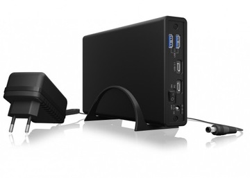 Корпус жесткого диска 2,5/3,5 SSD с концентратором USB-C 2xUSB A
