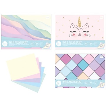 БЛОК ДЛЯ ЧЕРТЕЖА ЦВЕТ А4/10 ПАСТЕЛЬ