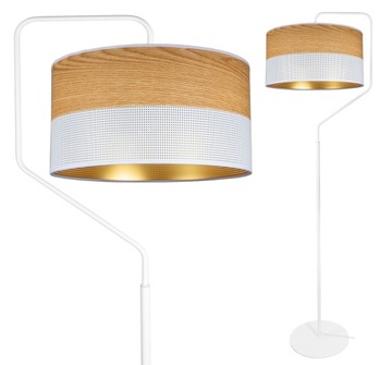 LAMPA STOJĄCA PODŁOGOWA NOWOCZESNA ABAŻUR LOFT LED