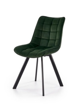 HIT! Krzesło welurowe K-332 Halmar Ciemno zielone w stylu loft, salon