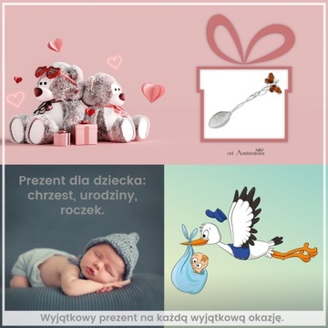 Srebrna Łyżeczka Bursztynowy Motyl C producent