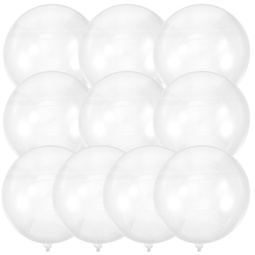 10 SZT. BALONÓW URODZINOWYCH BALON PRZEZROCZYSTY