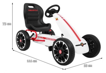 Abarth GOKART С ПЕДАЛЯМИ, КОЛЕСАМИ EVA, ТОРМОЗОМ
