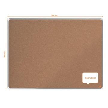 Aluminiowa tablica korkowa 120x90 - Nobo PREMIUM +