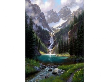 HAFT OBRAZ na PREZENT MOZAIKA STAW W GÓRACH 30x40c