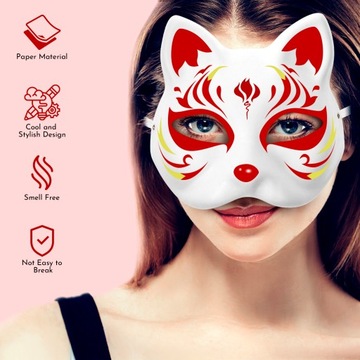 ПУСТАЯ МАСКА КОШКИ БЕЛАЯ БУМАГА МАСКИ CRAFT FACE COSPLAY FACE 5 ШТ.