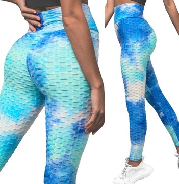 Legginsy sportowe KARBOWANE antycellulitowe OMBRE