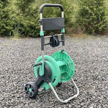 Катушка для садового шланга для тележки Nocton с гибким шлангом длиной 120 м, корзина подачи