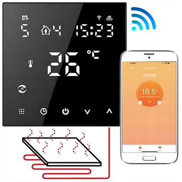 Termostat WiFi TUYA Pokojowy Bezprzewodowy Do Maty Grzewczej 230V 16A