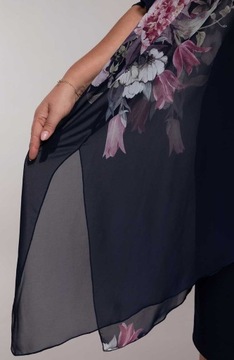 Sukienka z szyfonem w kwiaty 64
