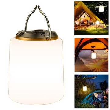 LAMPA Z MOŻLIWOŚCIĄ PONOWNEGO ŁADOWANIA KEMPINGOWA 3 TRYBY OŚWIETLENIA