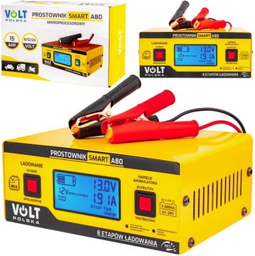 УМНОЕ ЗАРЯДНОЕ УСТРОЙСТВО ДЛЯ ГЕЛЕВЫХ АККУМУЛЯТОРОВ AGM 6В 12В 24В 15А РЕГЕНЕРАЦИЯ