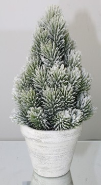 H30 DEcodomi заснеженная елка в горшке