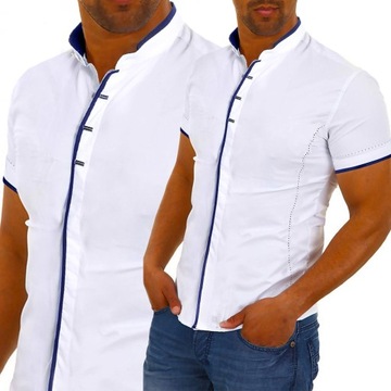 Koszula Męska Elegancka Casual Regular Ślub Wesele