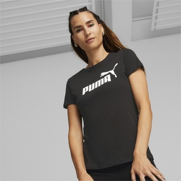 KOSZULKA DAMSKA PUMA SPORTOWA BAWEŁNIANA CZARNA T-SHIRT BASIC r. XXL