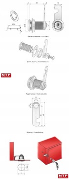 ЗАМОК ДЛЯ ПОЧТОВОГО ЯЩИКА 19x25 NTP ЗАМОК-КРЮЧОК