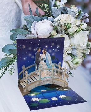 3D свадебная открытка со светом, свадебный подарок