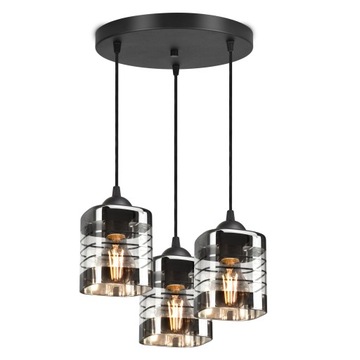 SZKLANA LAMPA WISZĄCA SUFITOWA ŻYRANDOL PLAFON LED